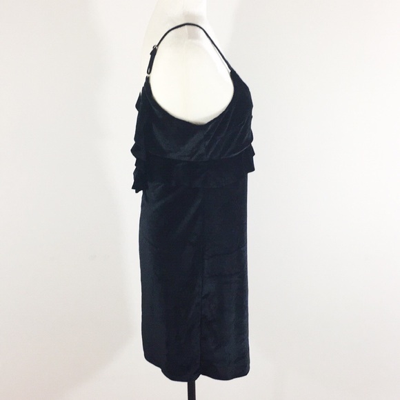 NWT Honey Belle Black Velvet Dress with Strap - Picture 4 of 9